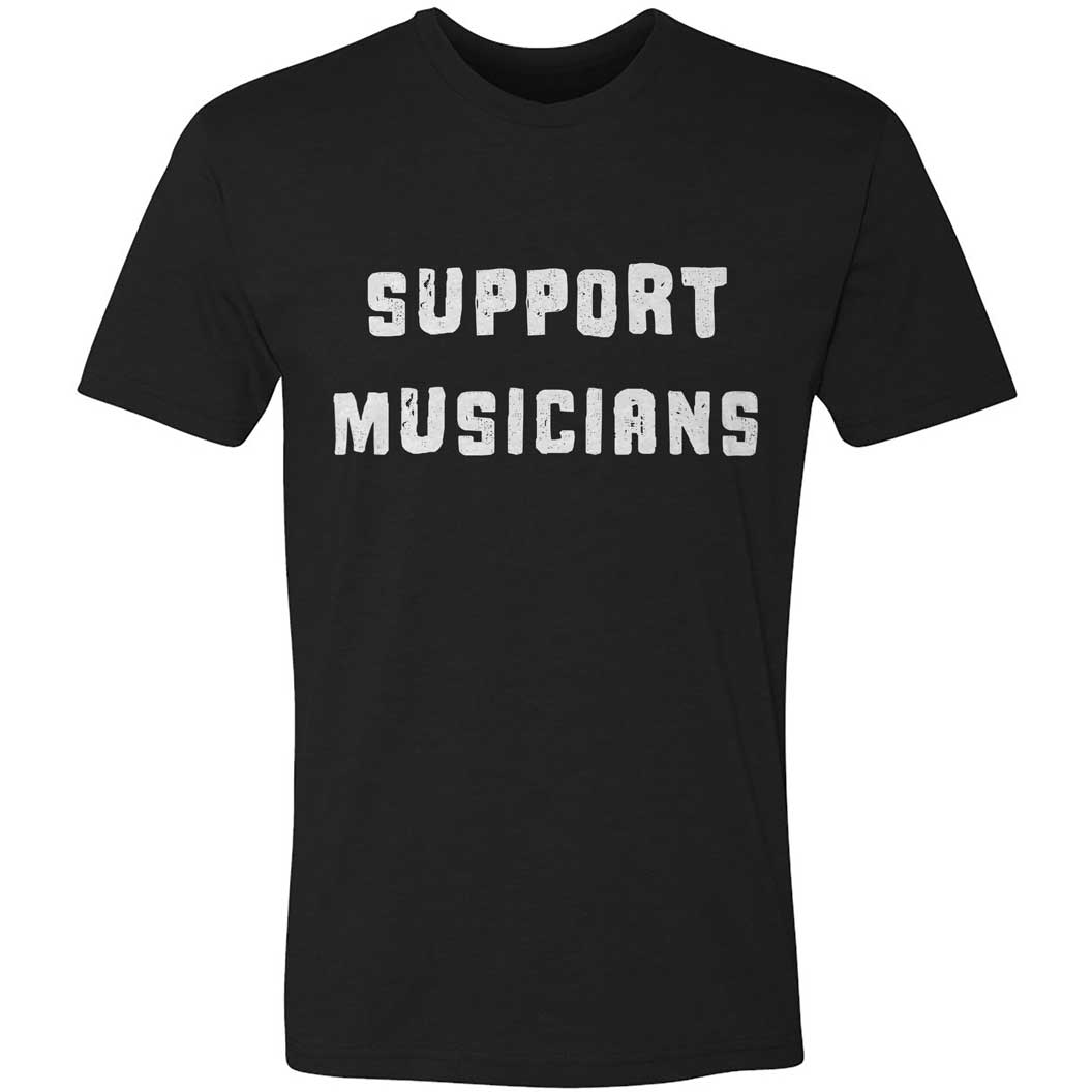 Support Musicians Unisex Black T Shirt