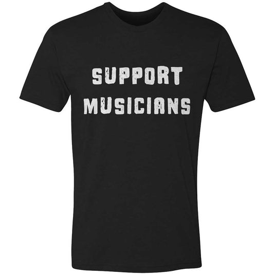 Support Musicians Unisex Black T Shirt