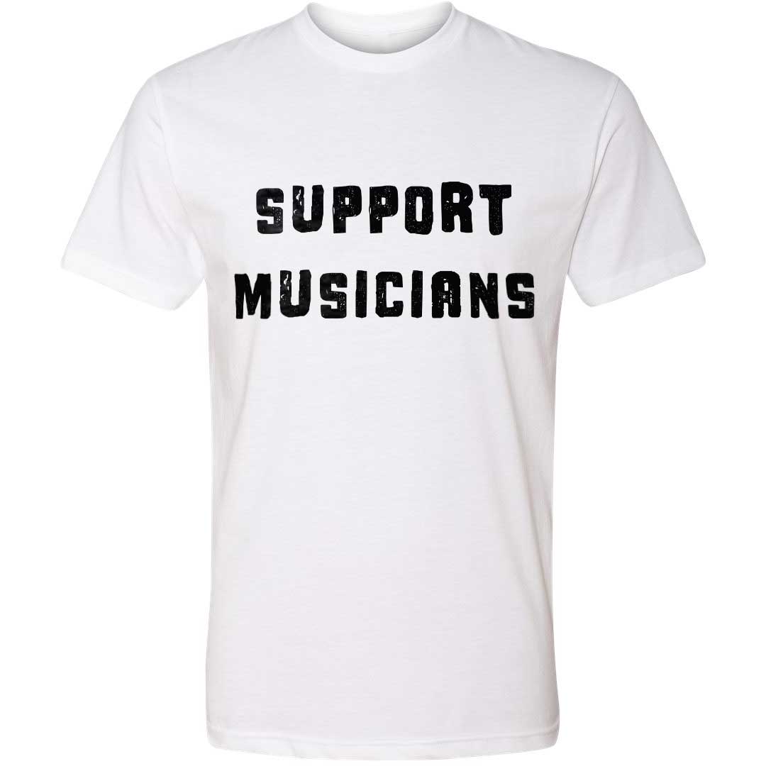 Support Musicians Unisex White T Shirt