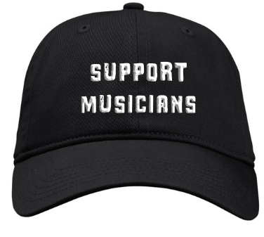 Support Musicians Embroidered Black Dad Hat